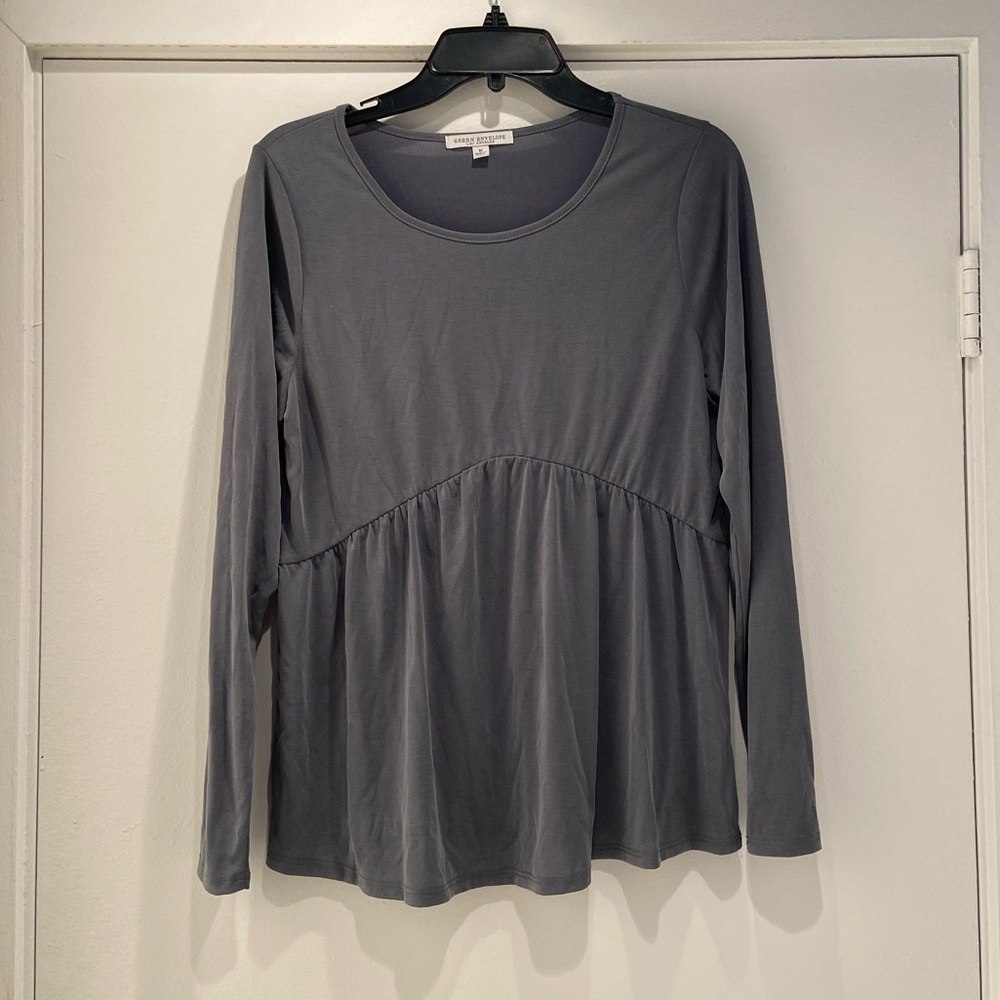 Long sleeve peplum blouse